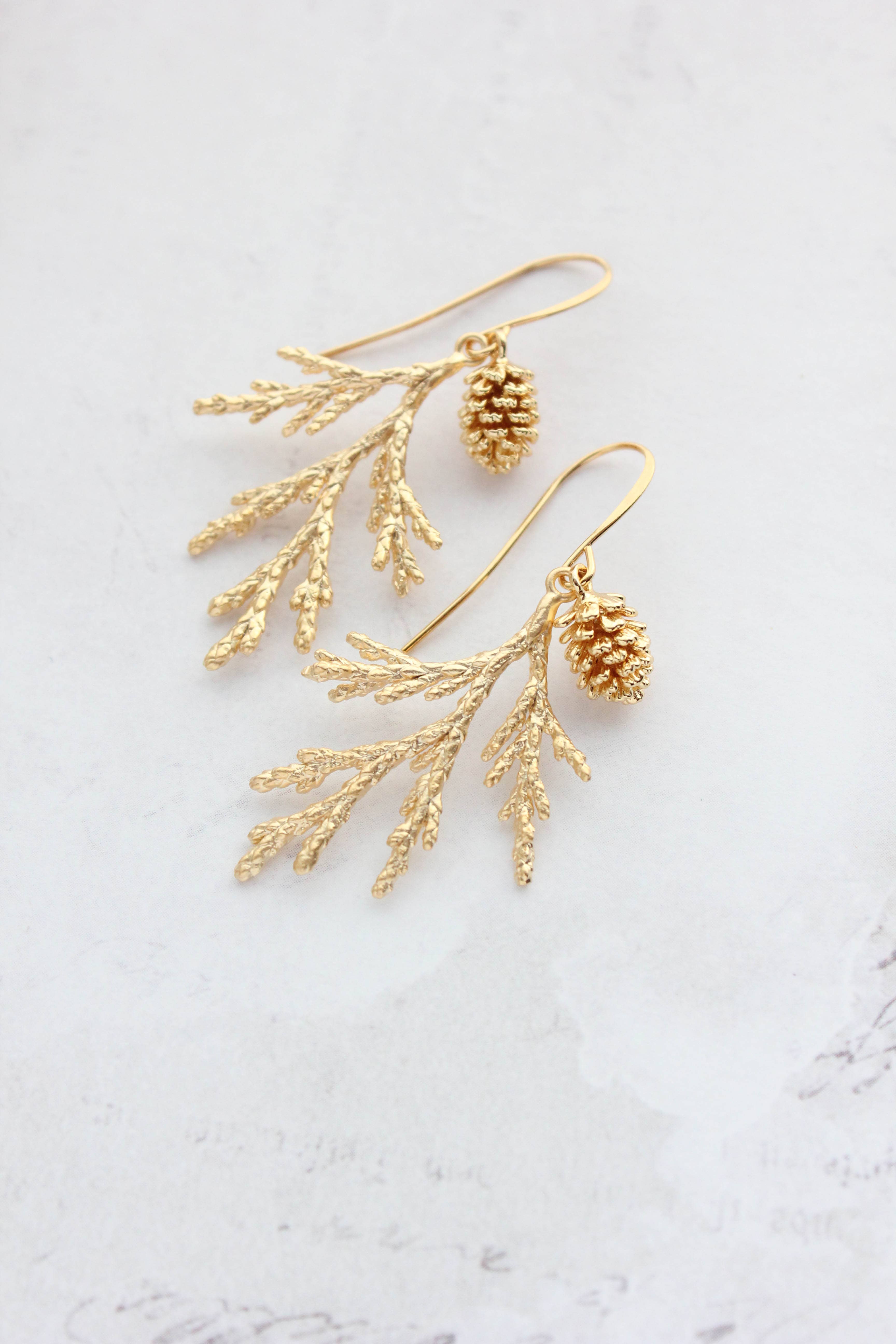 A Pocket of Posies - Wholesale Dangle Earrings - Cedar Earrings | Branch Earrings | Unique Gold Earrings1