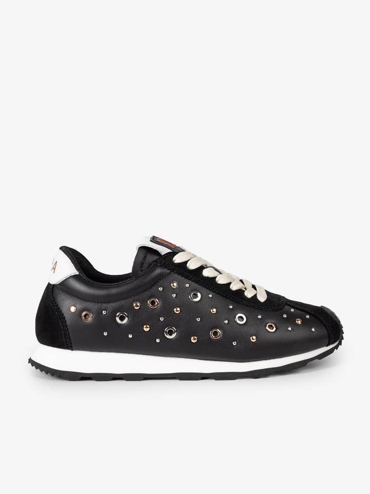 Inara Studded Black Sneaker for wholesale by POPA