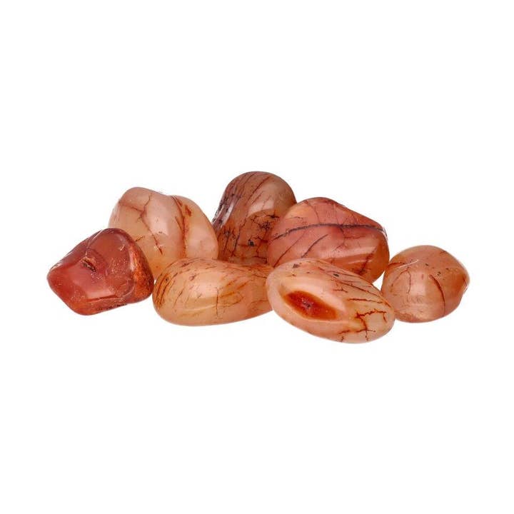 Extra Quality Carnelian Tumbled Stones 3x2cm for wholesale by Vives de la Cortada S.L