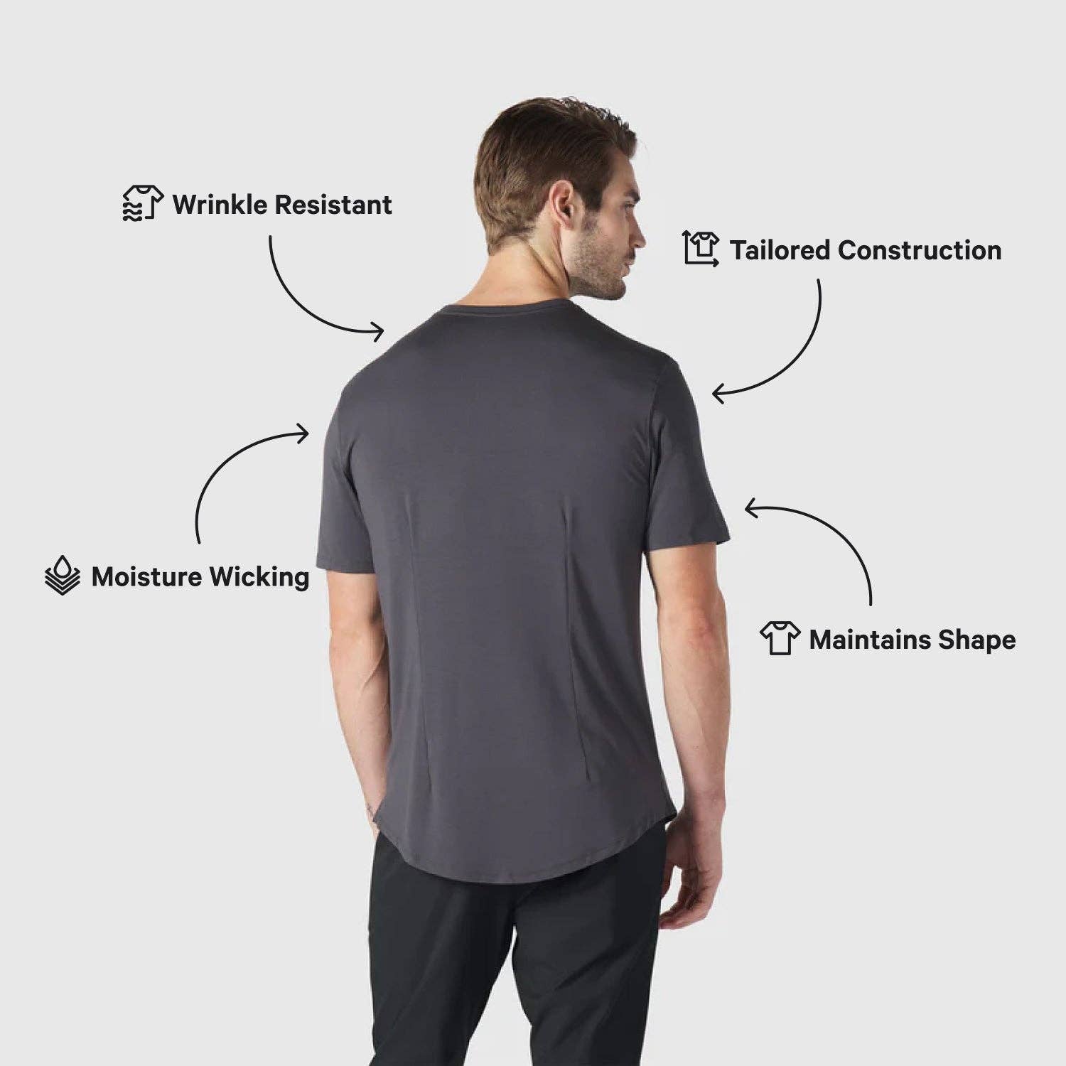 Anytime Tees - Asphalt for wholesale on Faire1