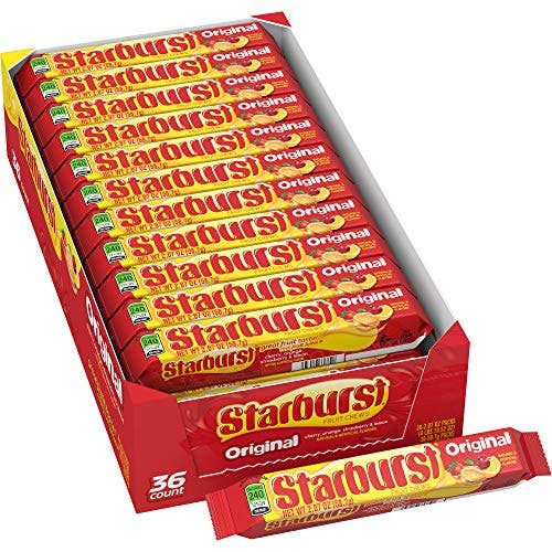 Shop The King - Wholesale Hard Candy - Starburst Original Fruit Chews Candy, 2.07 Ounce (36 Single Packs)