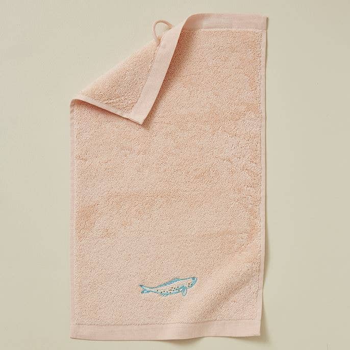 Fancy guest towel 30x50 Au fil de l'eau for wholesale by Sylvie Thiriez
