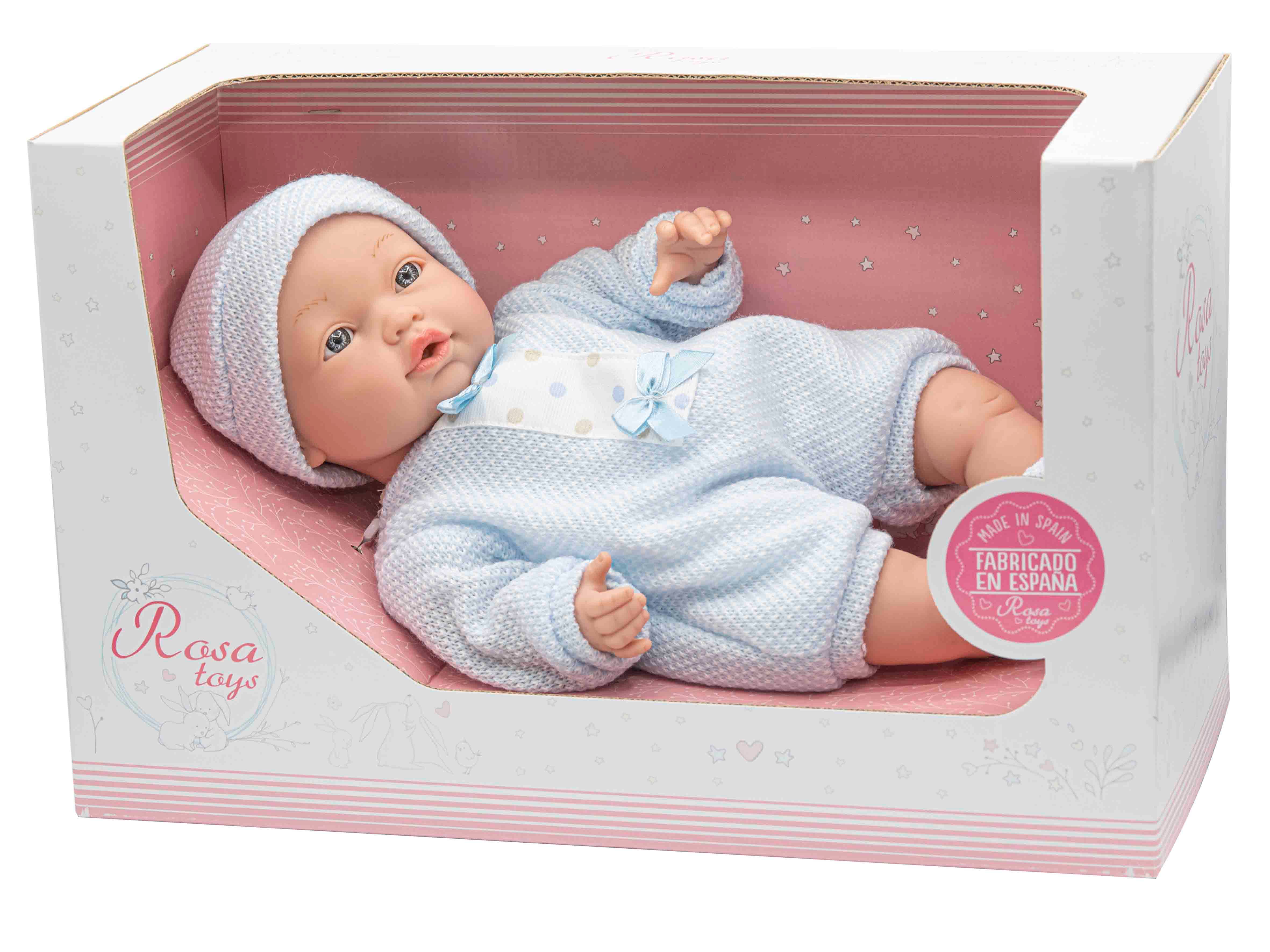 MUÑECAS ROSATOYS, S.L. – Großhandel Puppe – Kinder – Daniela 36 Puppe mit Sound, blau1