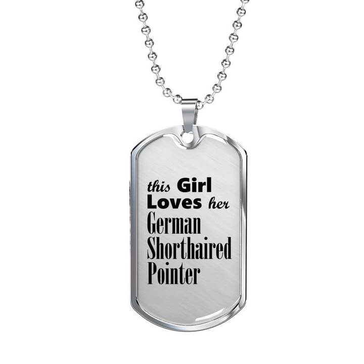 Unique Gifts Store - Wholesale Pet Urn/Keepsake Box - German Shorthaired Pointer - Luxury Dog Tag Necklace