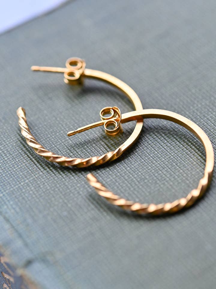 Twisted Hoops for wholesale by Amy Mead Jewellery
