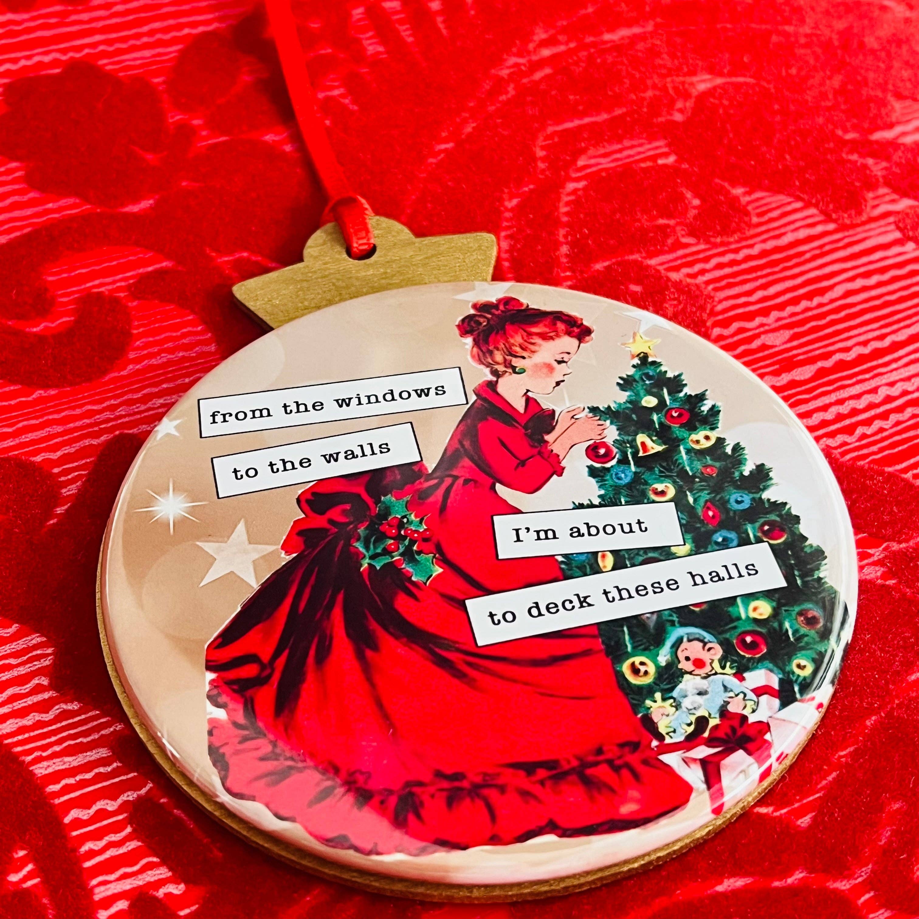 Stuck On Joy - Vendita all'ingrosso Decorazione - STO PER DECORARE QUESTE SALE - ORNAMENTO NATALIZIO VINTAGE DONNE DI NATALE0