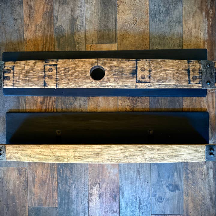 Whiskey, Wine & Design - Wholesale Wall Mounted Shelf - FLOATING LIQUOR SHELF from Whiskey Barrel5