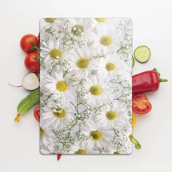 Galerie Vivante - Wholesale Cutting Board - Tempered Glass Cutting Board - Daisies