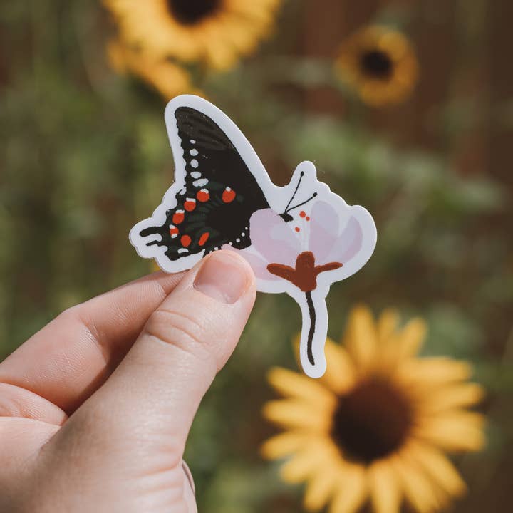 Pipevine Swallowtail Butterfly Sticker, 2.3"x3" for wholesale by Nature & Hound Designs