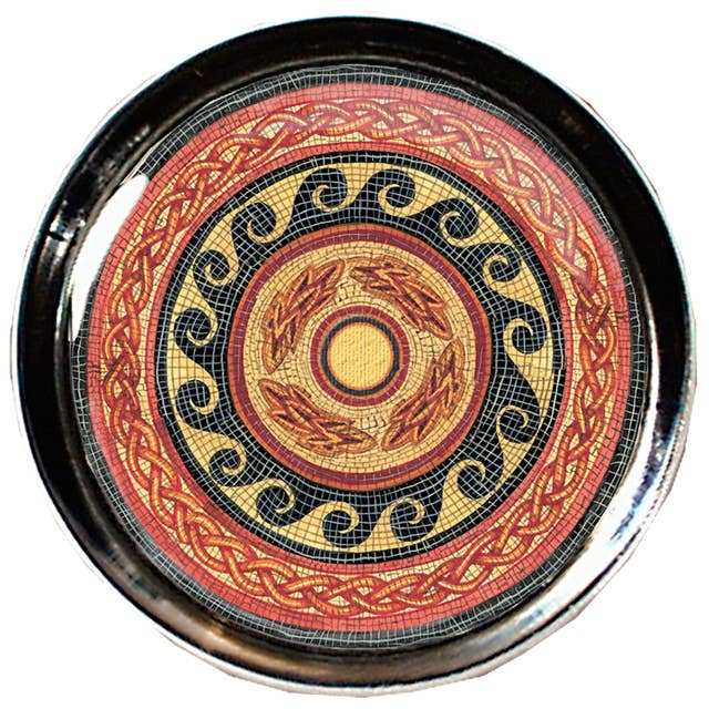 Fermacarte in Vetro Pesante - Mosaico Romano per la vendita all'ingrosso da parte di Timeline Gifts Ltd