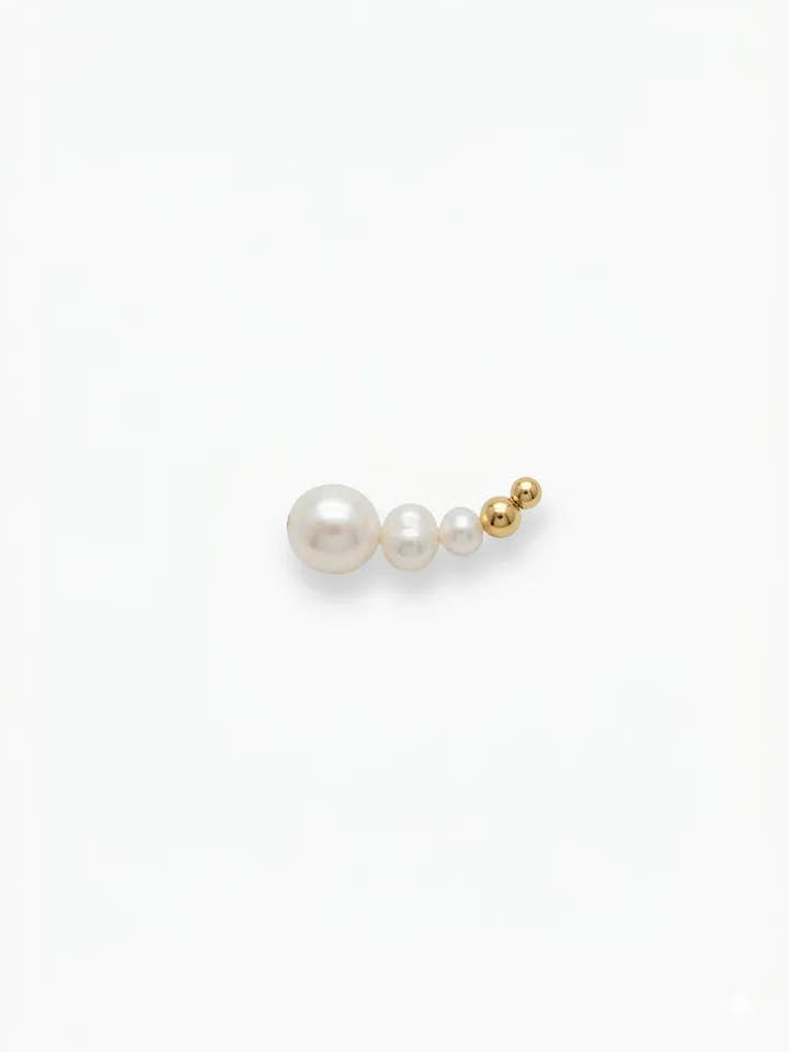 Boucle d'oreille grimpante perles Flora for wholesale by LA MAISON GISEL B.
