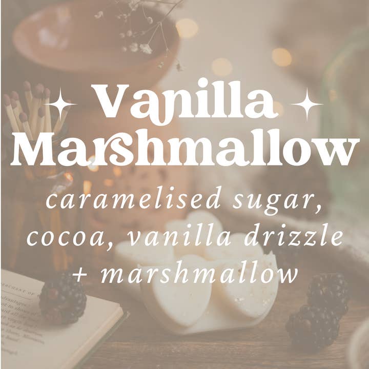 La cire de soja à clapet parfumée à la vanille et à la guimauve fond pour la vente par Meleri and Maple Co