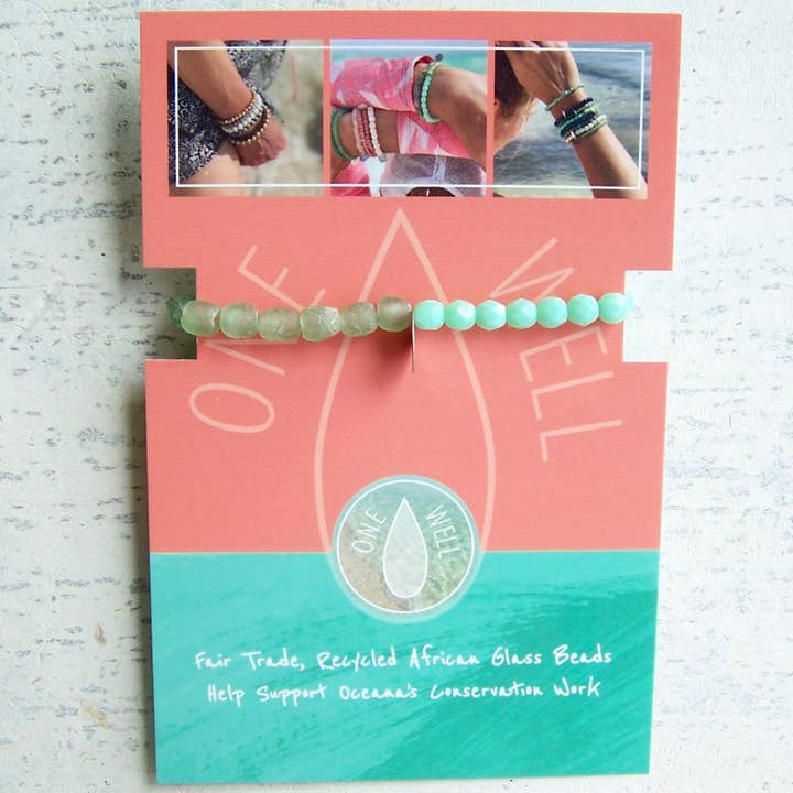 Jo Bird Jewelry - Venta al por mayor Pulsera de cuentas - Pulsera elástica One Well - Aguamarina