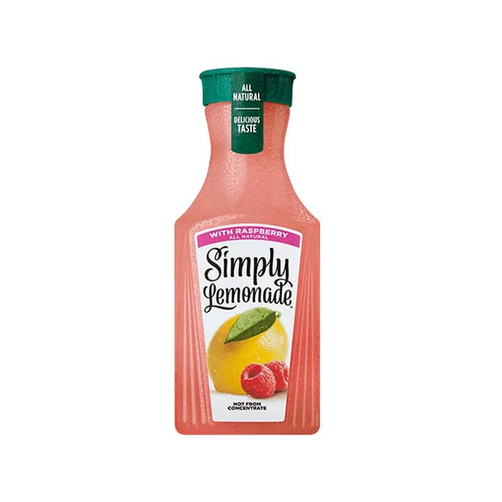 EcoQuality - Wholesale Fruit Juice - 52oz Simply Raspberry Lemonade Juice 6 Pack Fresh Fruit Beverage