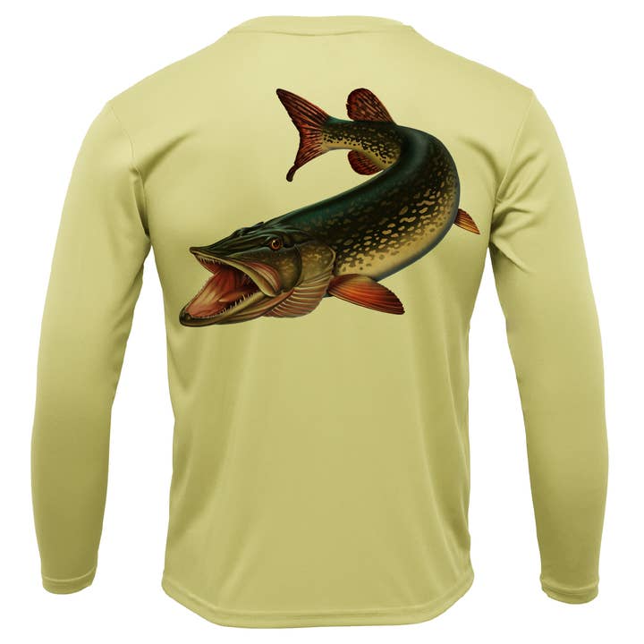 Florida Freshwater Born Pike Girl's Long Sleeve UPF 50+ Dry-Fit Shirt for wholesale by Saltwater Born