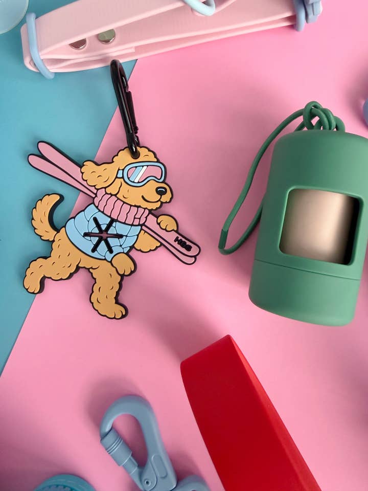 POOP BAG HOLDER - ALPINE SKI CLUB - ALPINE SKI DOODLE for wholesale by Hund & Shore