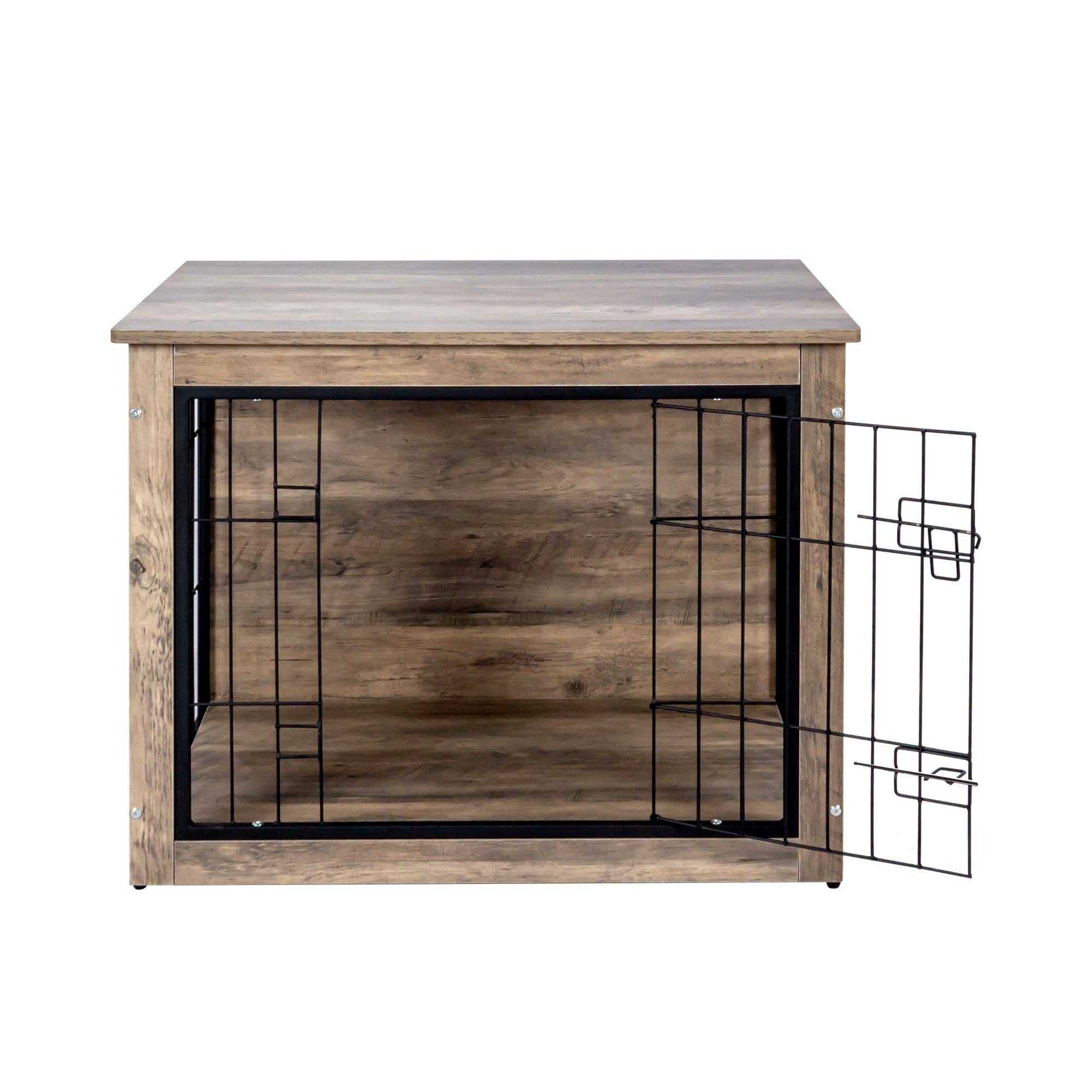 HOMYCASA DESIGN INC - Vente Caisse de transport – chien - Meuble pour chien, caisse pour chien en bois de taille moyenne avec double portes, meuble pour chien, niche d'intérieur, taille moyenne5