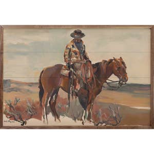 Cowboy Teddy Bear - Art Print - American Wild West Country Rodeo Western  Ranch - Bear Art - Sticker