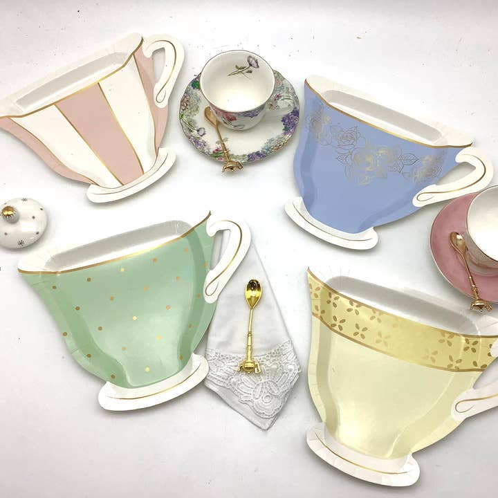 All Little Cute Things - Wholesale Disposable plate - Vintage Teacup Shaped Plates for Tea Party Plates4