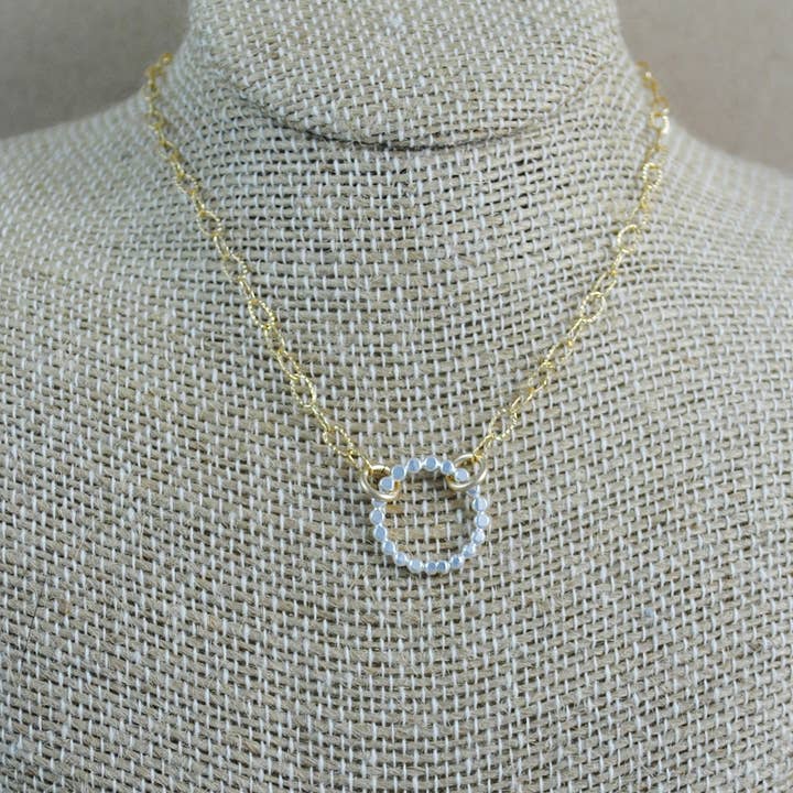 Mini Beaded Pendant - mixed metals for wholesale by Cameron Kruse Designs