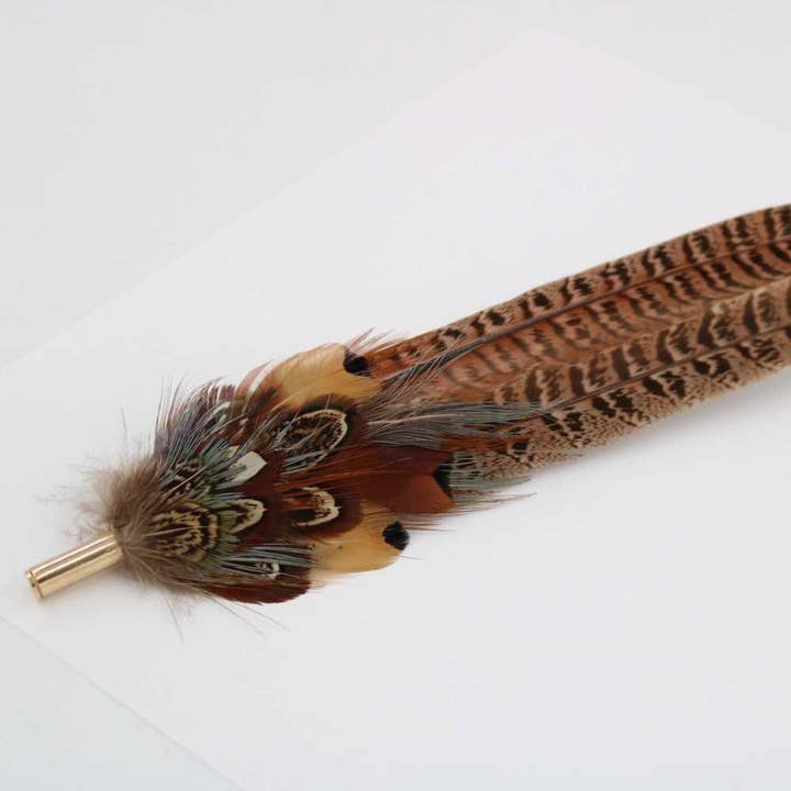 Willow Lane Hat Co. - Wholesale Hat Accessory - Women's - Western Feather Hat Pin Natural6