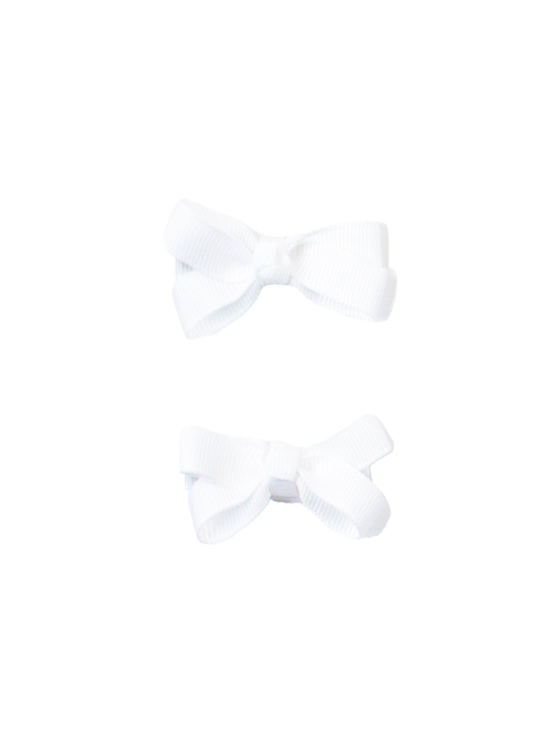Girls White Mini Bow Hair Clip Set for wholesale on Faire0