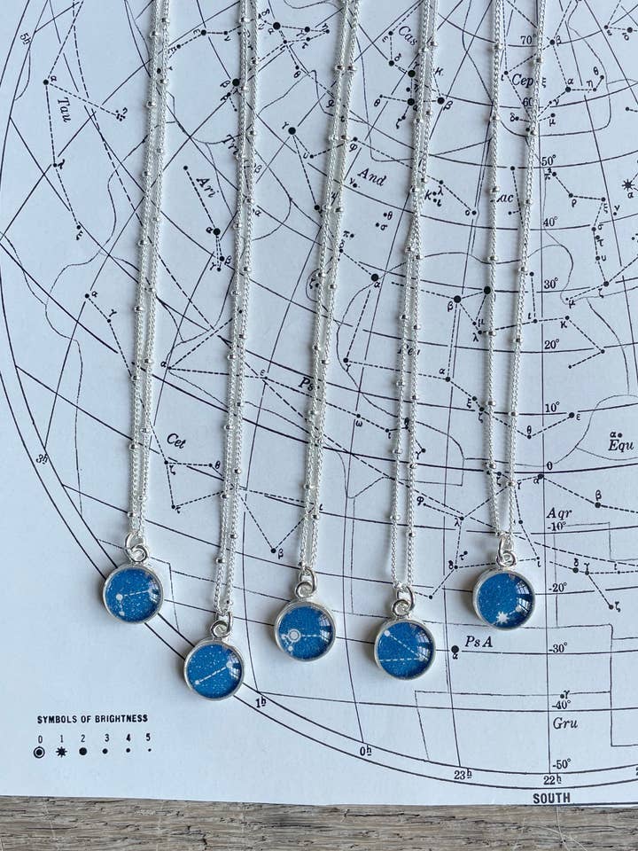Tiny stars pendant necklace - celestial, astronomy night sky for wholesale by joeyfivecents