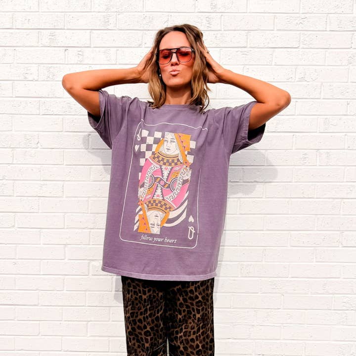 Queen of Hearts Tee for wholesale by Mountain Moverz