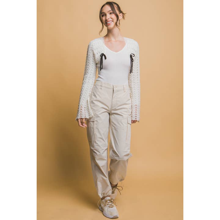 Paperdoll – Großhandel Strickoberteil – Damen – Gehäkelter Schultergurt mit Bolero-Details3