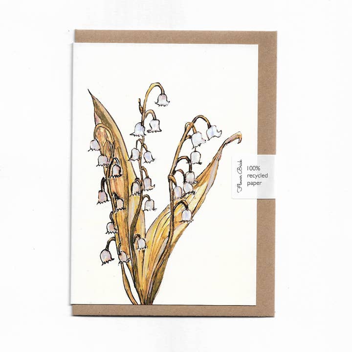 A6 100% Genbrug "Liljekonval" Hilsen Kort for engroshandel hos Flower Brick