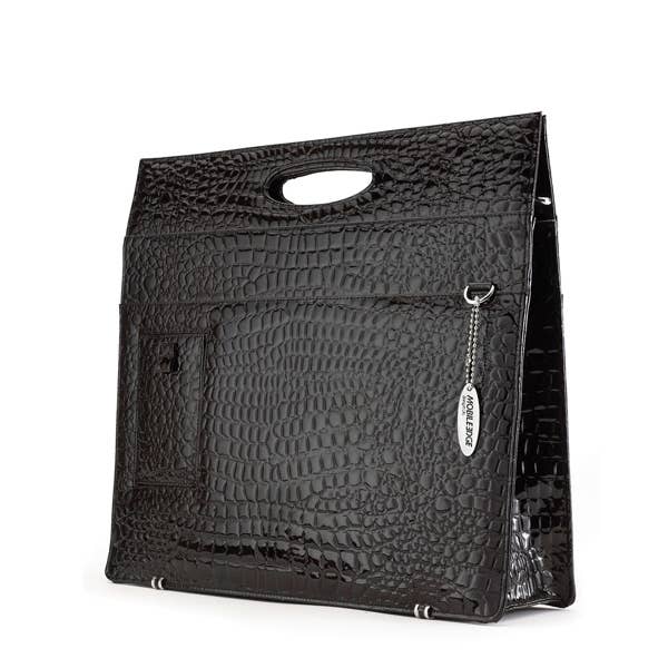 Ladies 14.1" Briefcase – Black Faux-Croc for wholesale by Mobile Edge LLC