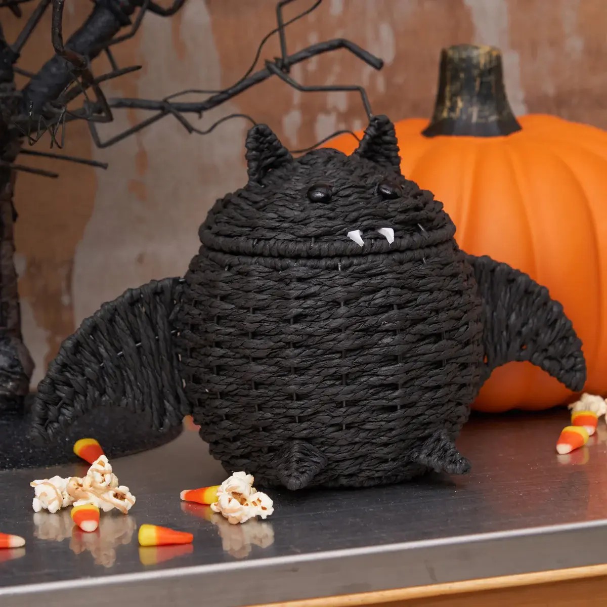 C&F Home - Wholesale Basket - Halloween Bat Shaped Handwoven Basket2