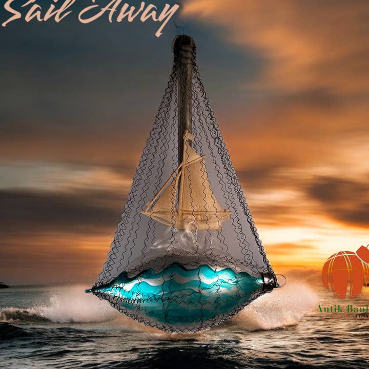 Sail Away Ornament -German Christmas Collection for wholesale by Timothy De Clue Collection