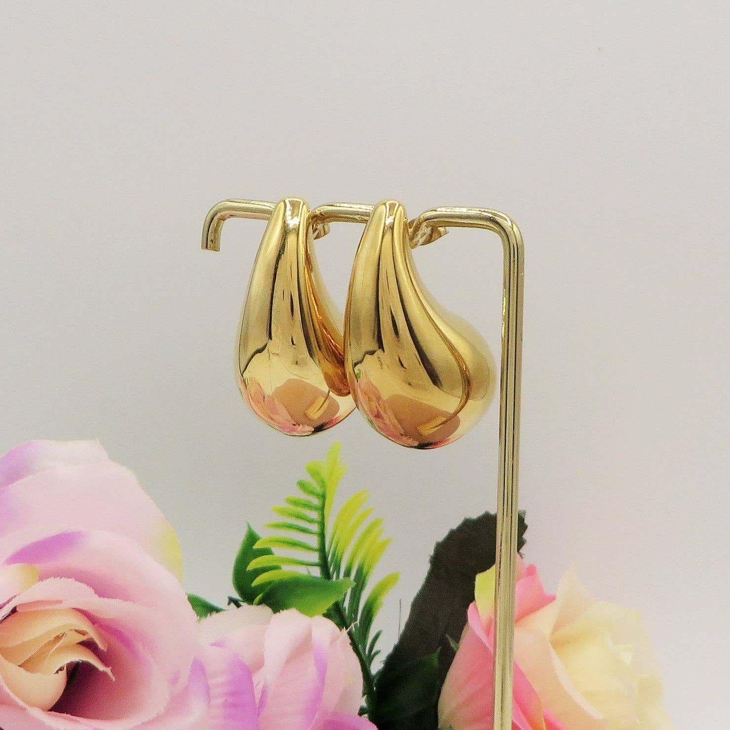 Daemon srls – Engroshandel Hængeøreringe og creoløreringe – DROP 4 størrelser - rustfrit stål ~ par tunge dråbeøreringe0