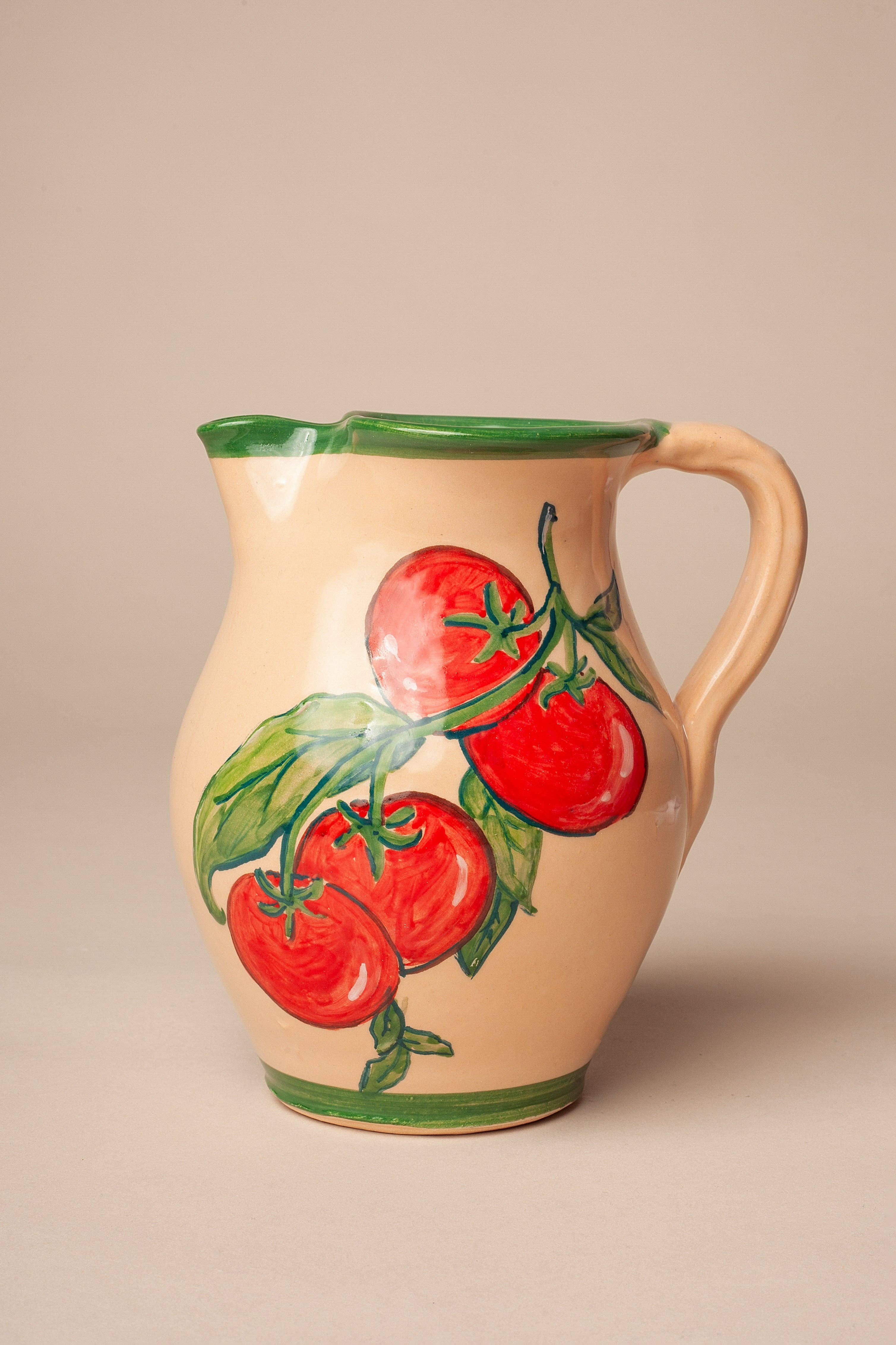 Eturel Madrid - Vente Pichets - Cruche de jardin décorée de tomates - Huerta Collection2