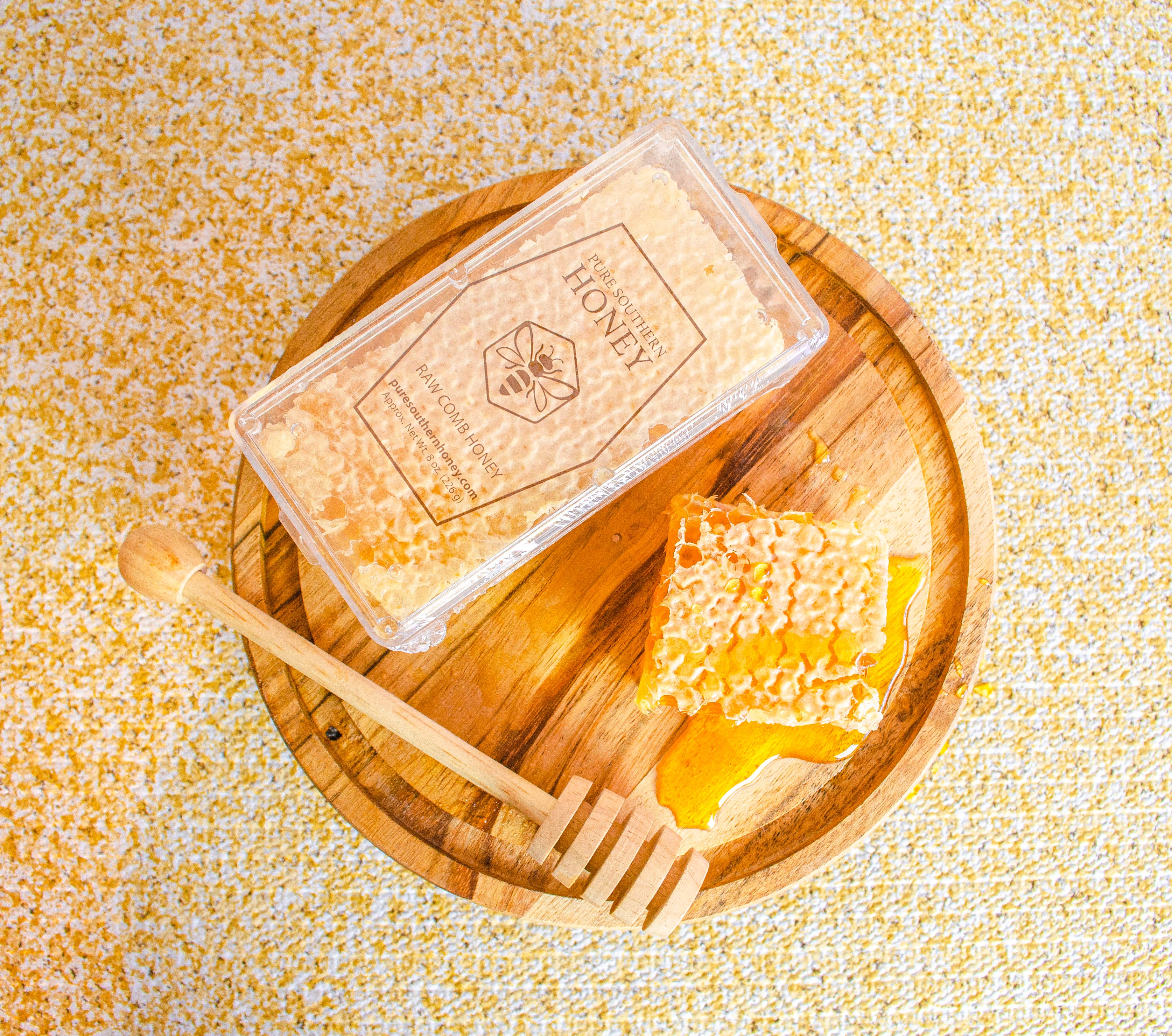 Pure Southern Honey - Wholesale Honey - Honeycomb 7 Oz (12)3