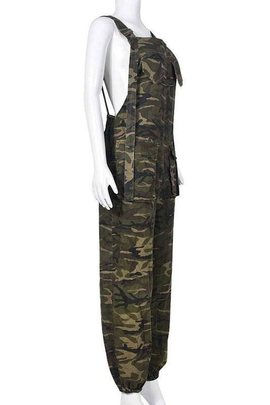 camouflage shoulder strap jumpsuit for wholesale on Faire5