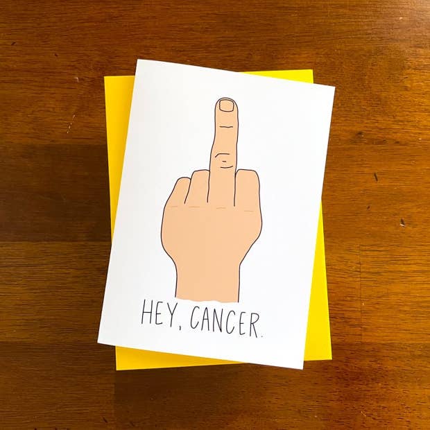 Hej Kræft Fuckfinger Kemo Kort af StoneDonut Design for engroshandel hos Stone Donut Design, LLC