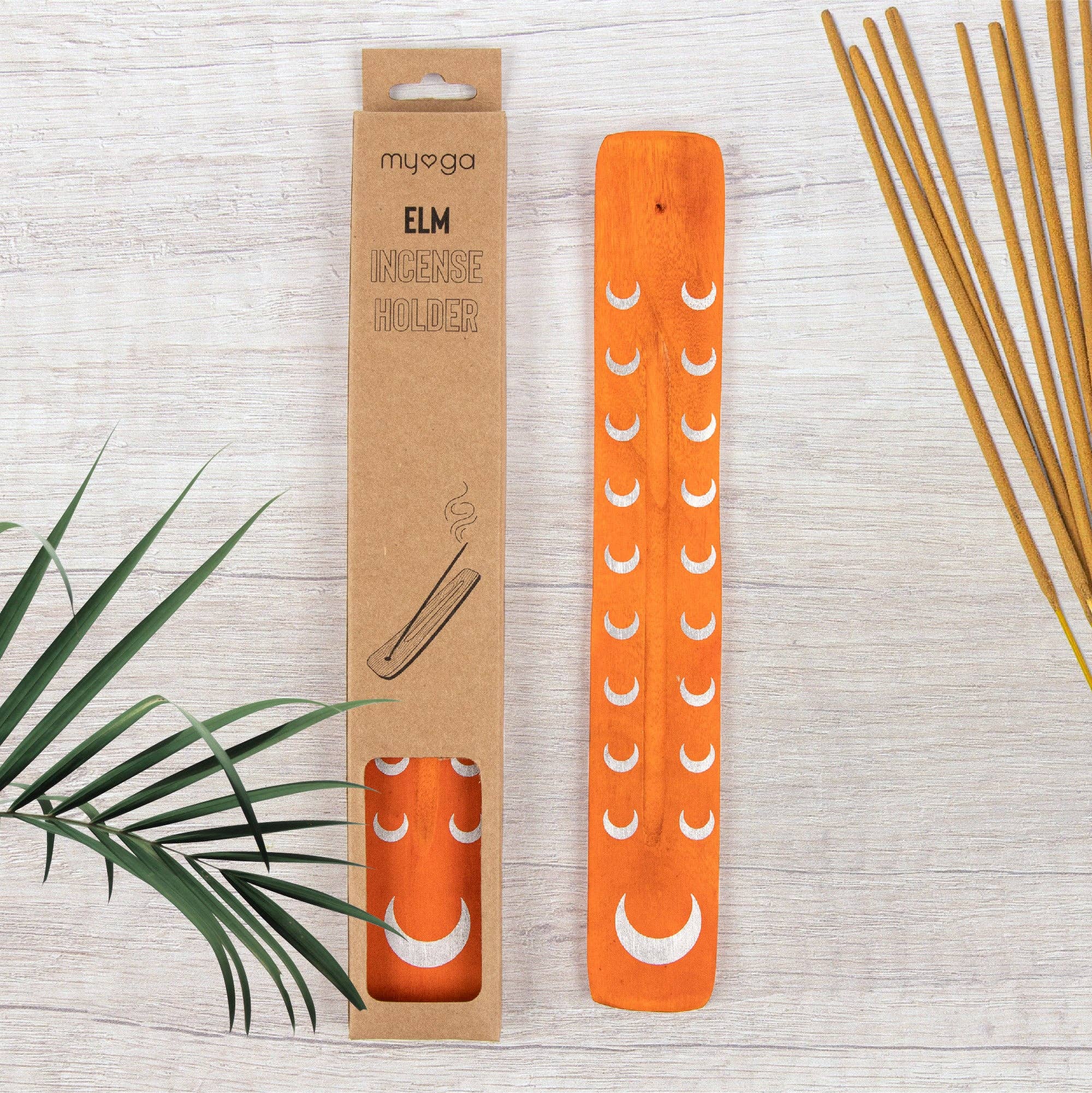 Myga - Vente Porte-encens - Porte-encens en bois d'orme naturel13