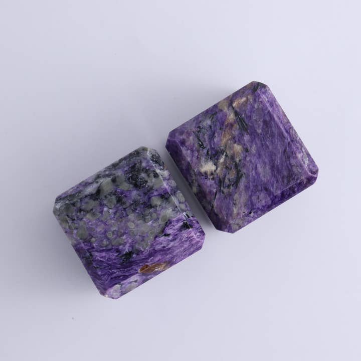 Mi Esperanza Minerals - Wholesale Spiritual Stone/Crystal - Charoite Cubes Set of 41