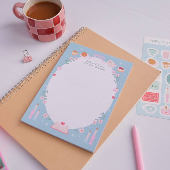 Hopscotch Paper Co. - Wholesale Notepad - Born To Read Notepad – Literature Stationery Gifts3