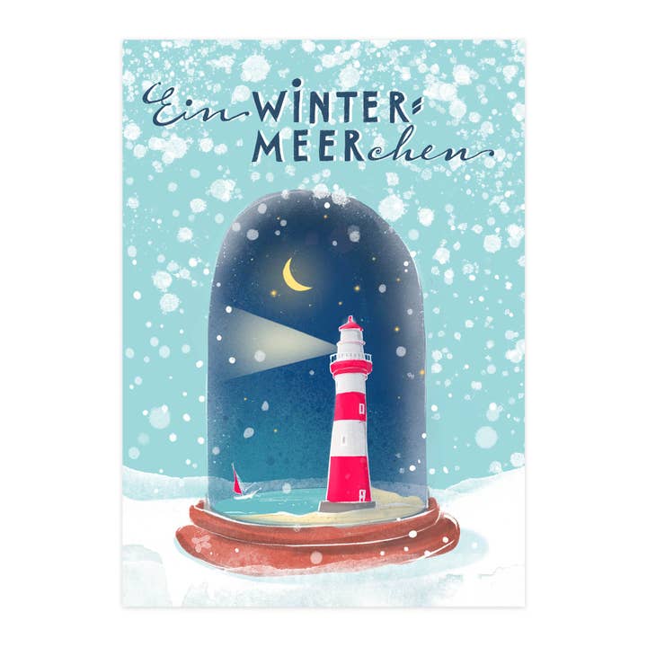 Postkort "Et VINTEREVENTYR" for engroshandel hos paruspaper. nutzfeine papeterie