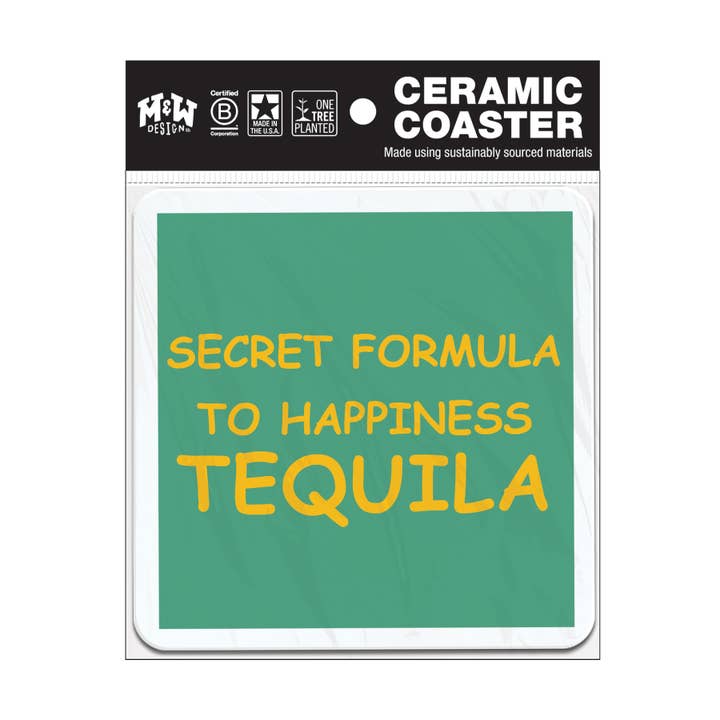 Hemmelig formel til lykke, tequila - Keramisk Bordskåner for engroshandel hos WitWords by M&W Design Co.
