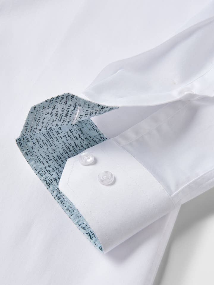 White with Teal Burn Baby Burn Accents Shirt for wholesale by Blake Mill