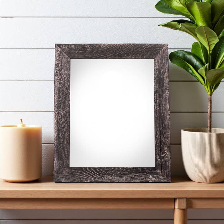 HomeRoots - Wholesale Picture frame - 8.5" x 11" Black Solid Wood Tabletop Picture Frame