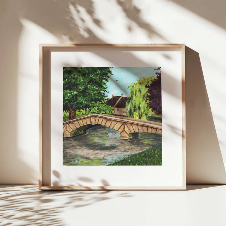 Bourton-on-the-Water Artistic Mounted Art Print for wholesale by Emily Laura Designs