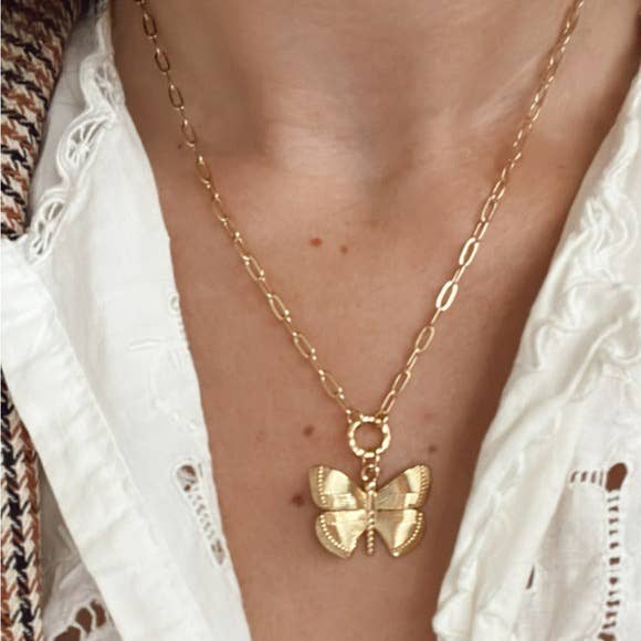 Tramps+Thieves - Wholesale Pendant/Charm Necklace - Honey Butterfly Necklace