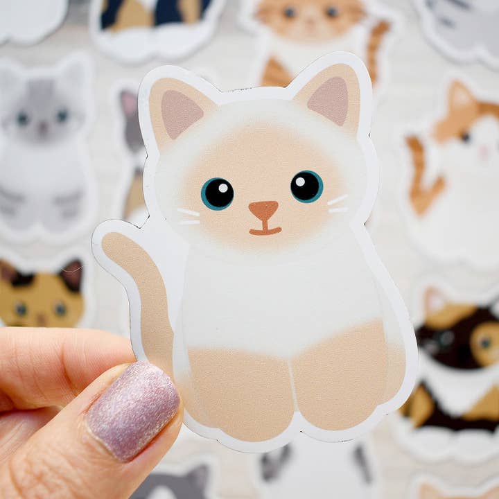 Chester and Pearl - Wholesale Magnet - Looks Like My Cat! Flame point Siamese cat magnet