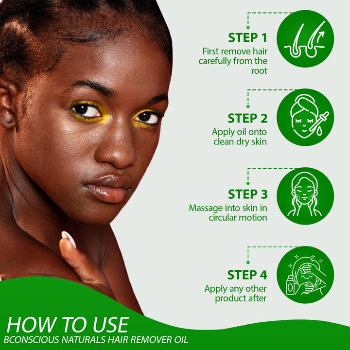 bconsciousnaturals – wholesale Body hair removal product – Hair Inhibitor/Remover Oil For Face & Body(Ingrown Hair)