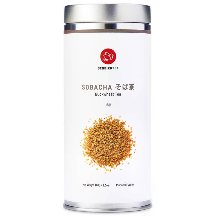 Sobacha Aiji - Japanese Buckwheat Herbal Tea | 120g Tin for wholesale by Senbird Tea